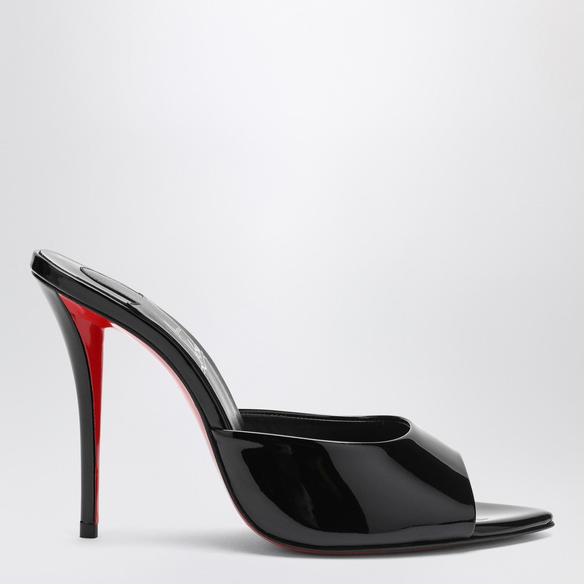 Christian Louboutin Miss Z 100 black patent leather mules with stiletto heel black