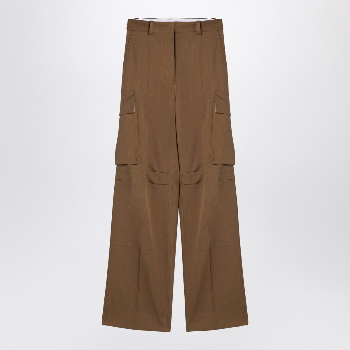 Victoria Beckham Tobacco Cotton Cargo Trousers Brown