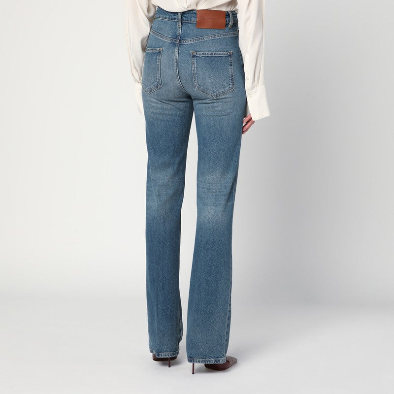 Victoria Beckham Julia high-waisted faded blue jeans Blue