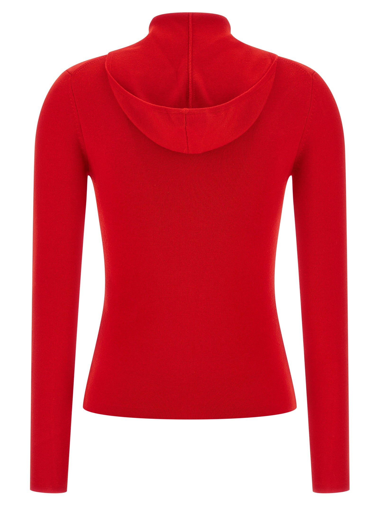 Victoria Beckham Hooded Cardigan Red