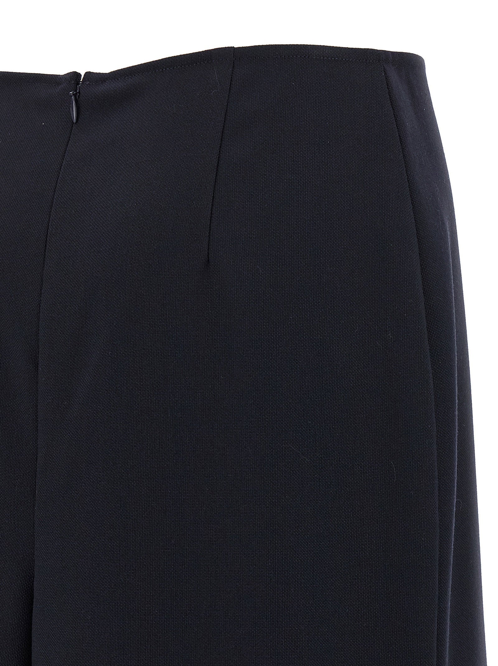 Victoria Beckham Kick Detail Skirt Blue