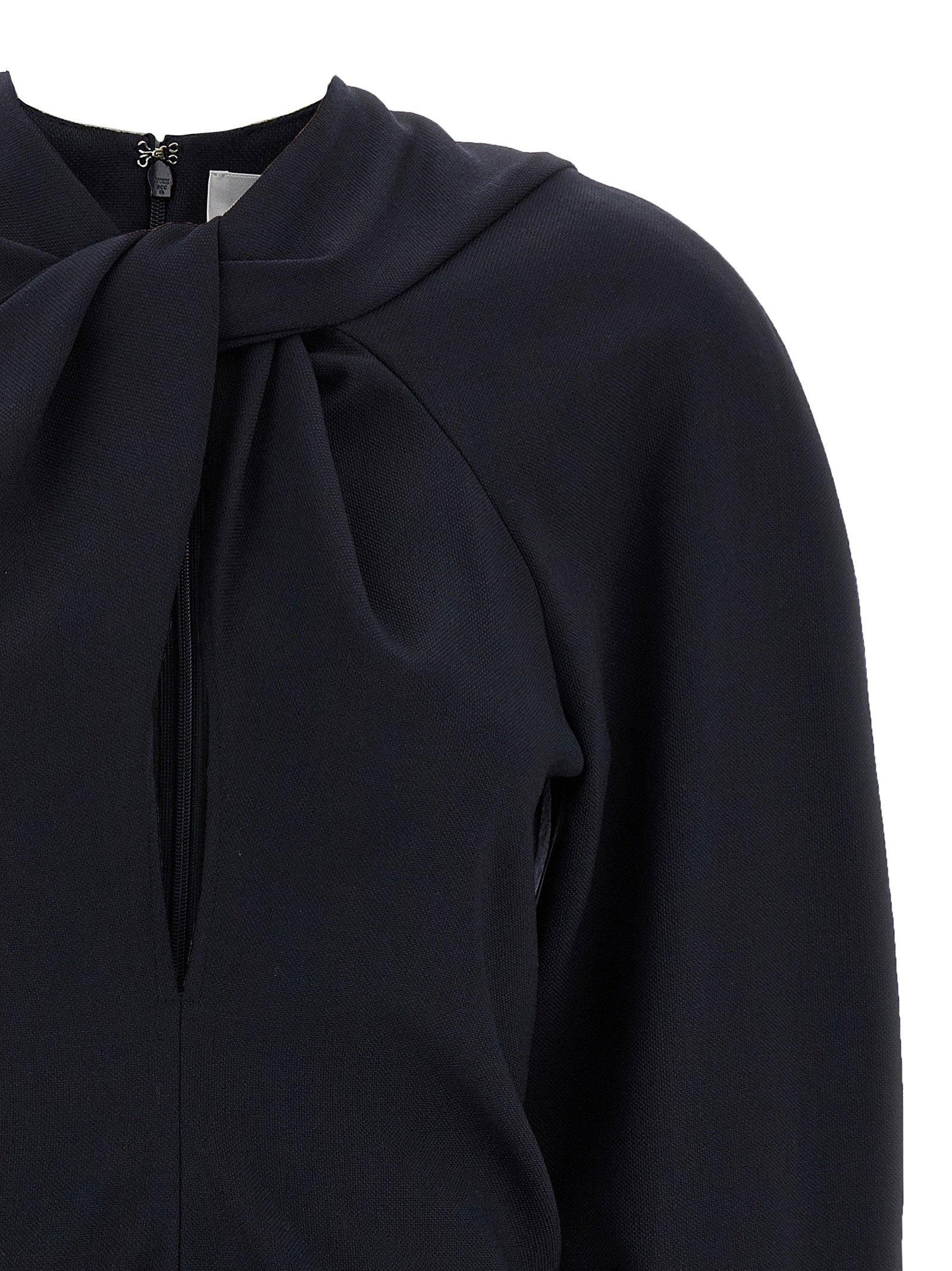 Victoria Beckham Twist Detail Blouse Blue