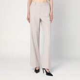 Victoria Beckham Pumice Virgin Wool-Blend Tailored Trousers Grey