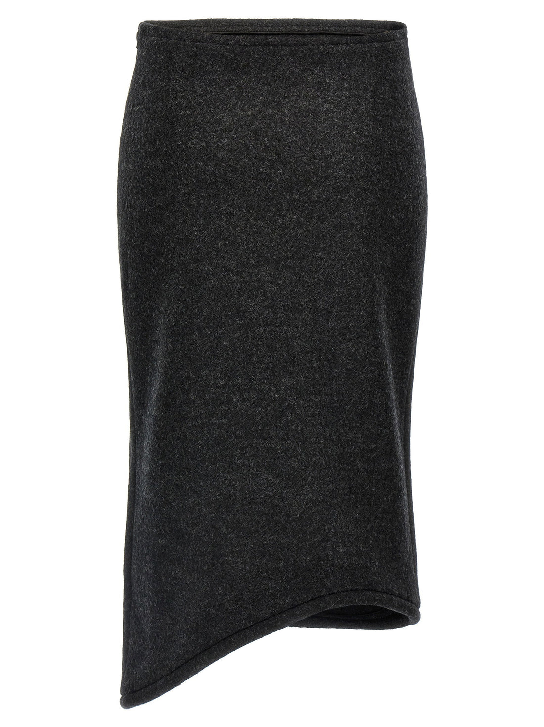 Victoria Beckham Padded Tube Detail Skirt Gray