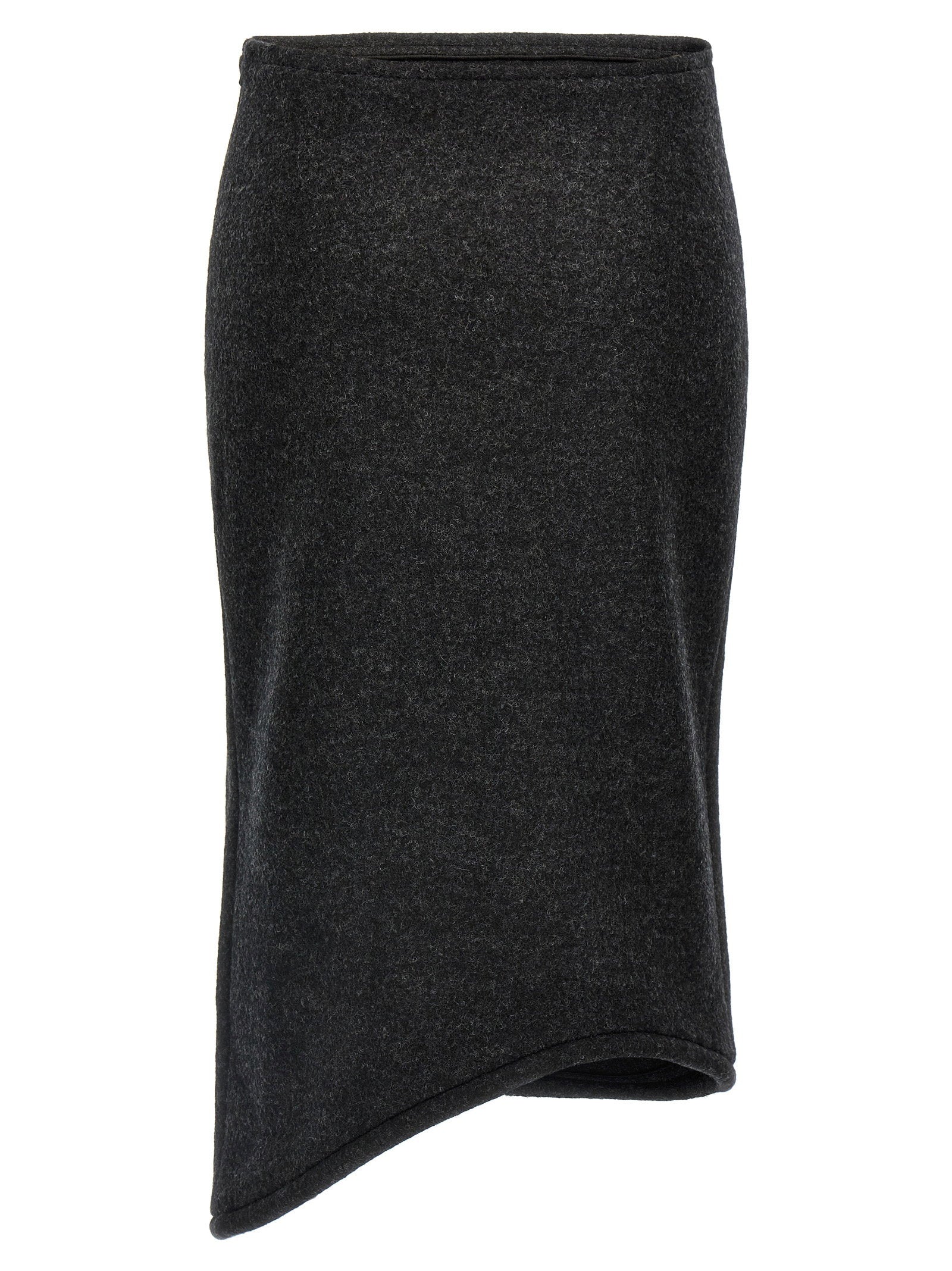 Victoria Beckham Padded Tube Detail Skirt Gray