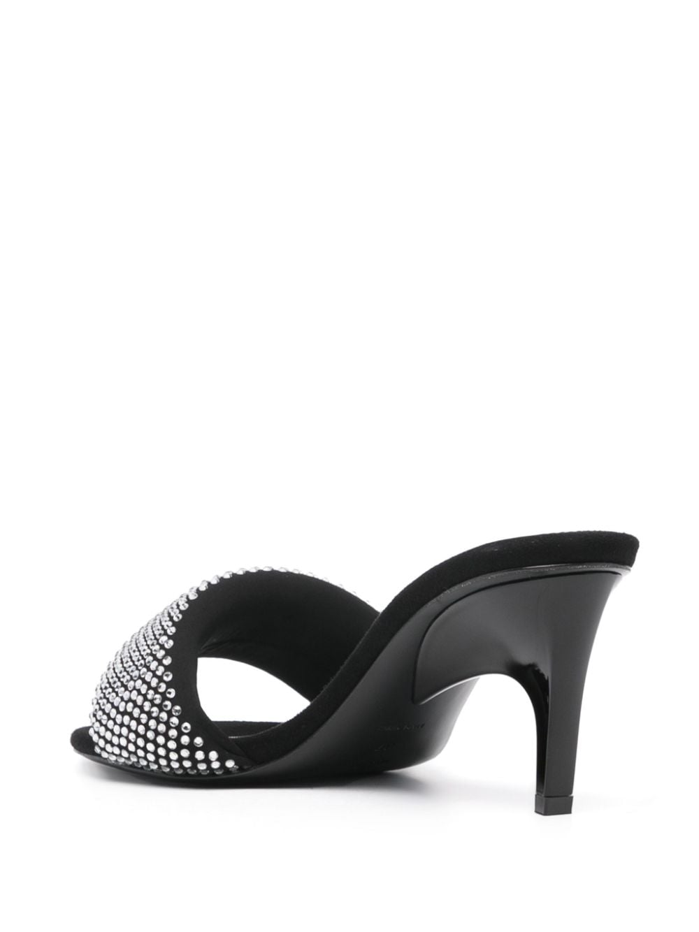 The Attico Crystal-Embellished Slip-On Sandals Silver