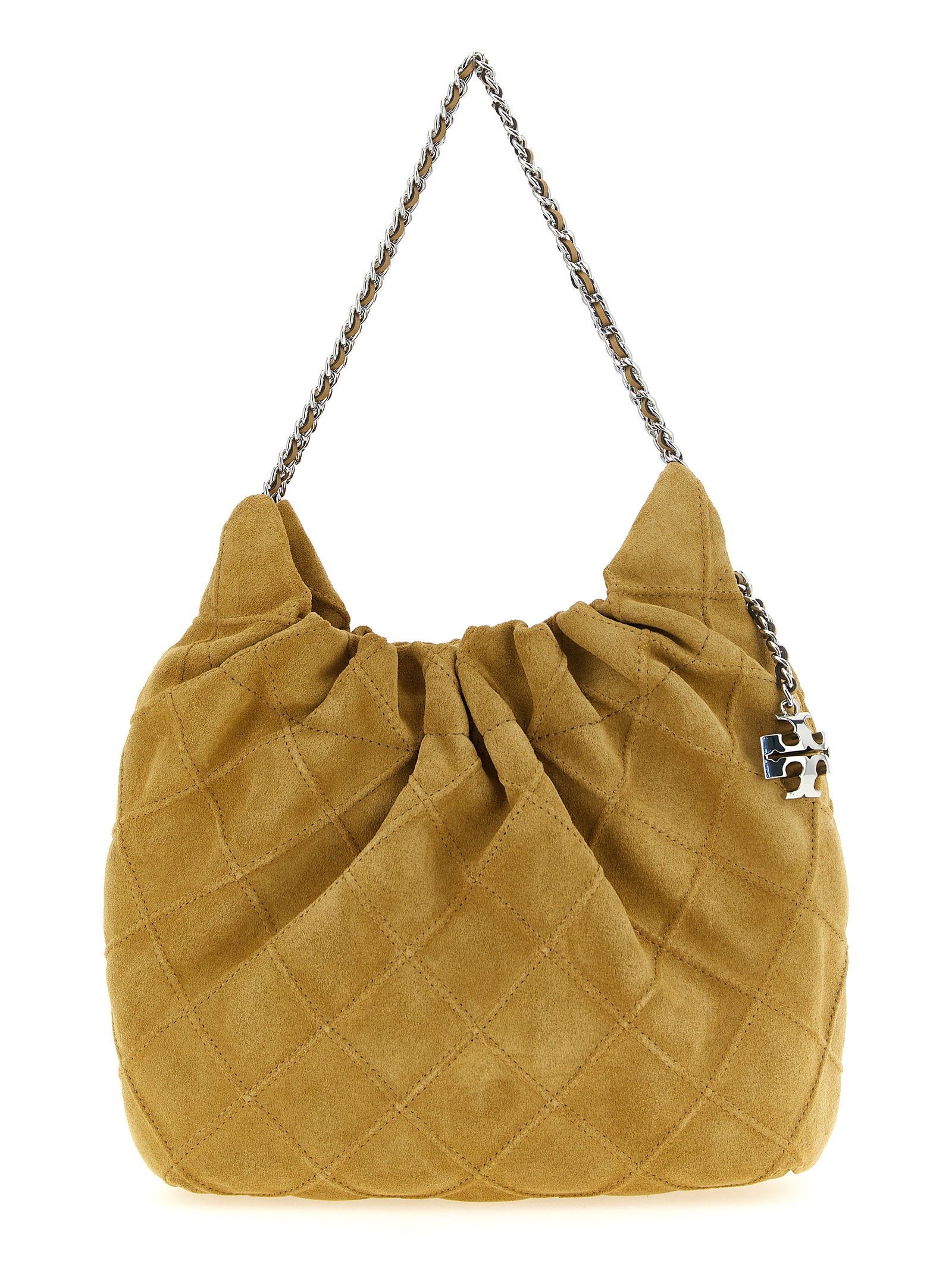 Tory Burch Hobo Mini Fleming Shoulder Bag Beige