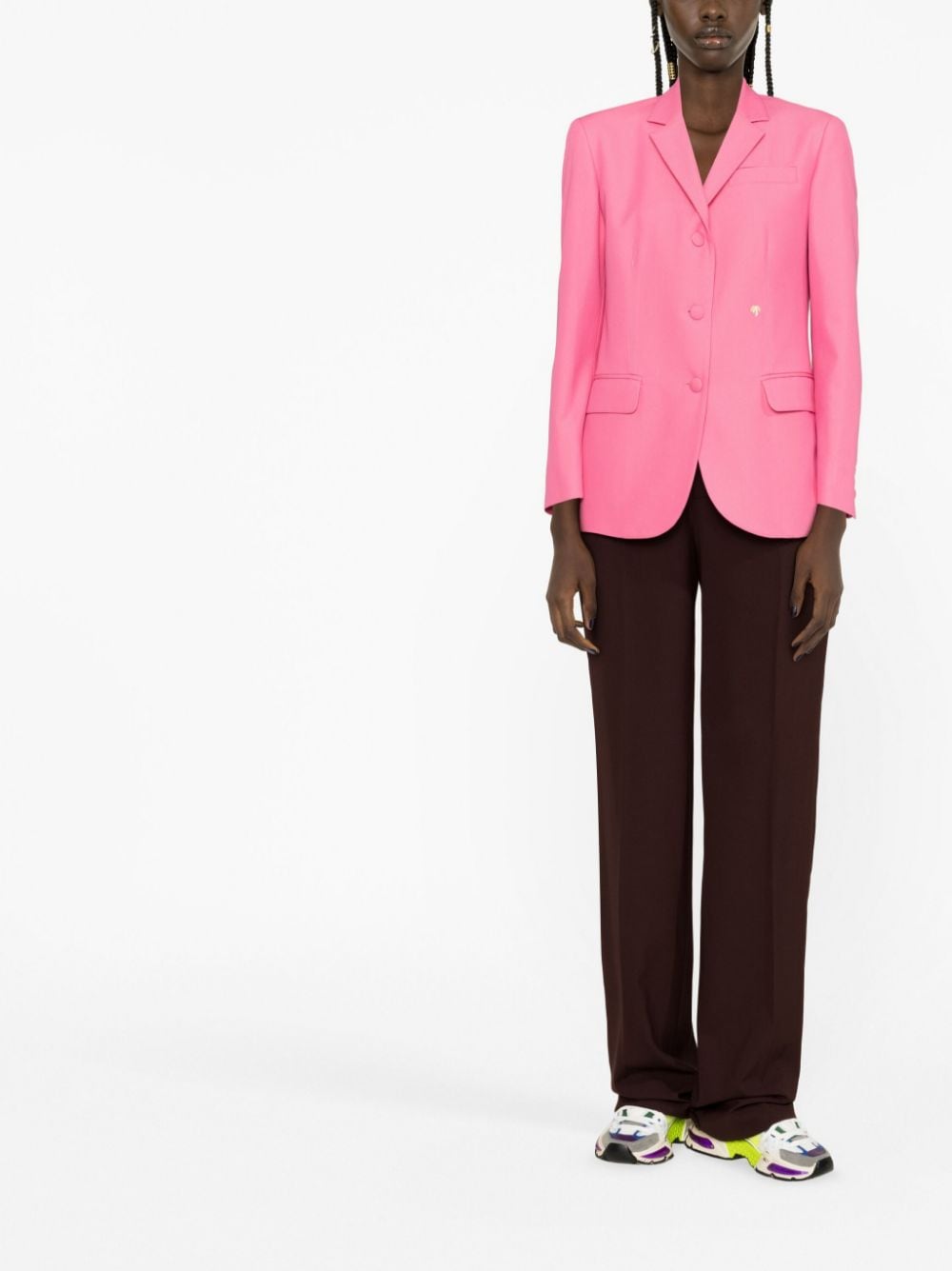 Palm Angels Miami Single-Breasted Blazer Pink