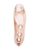 Jimmy Choo Elme Metallic Ballerina Flats Powder Pink