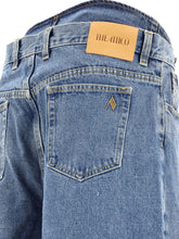 The Attico Straight-Leg Washed Denim Jeans Clear Blue