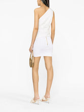 Balmain ribbed-knit mini skirt white