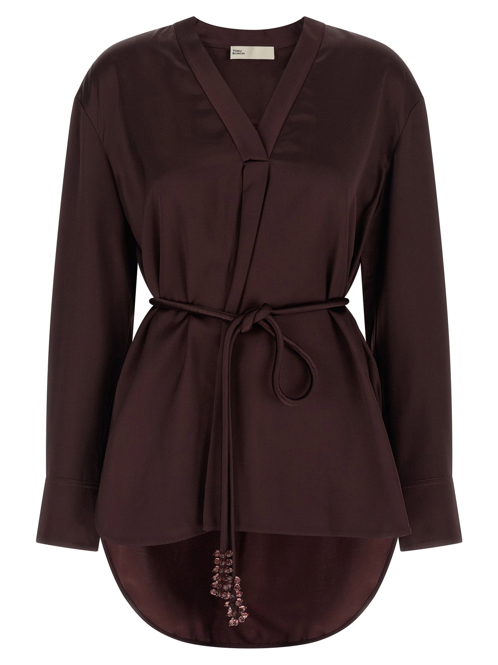 Tory Burch Satin Blouse Bordeaux