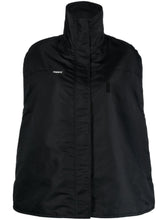 Coperni Logo-Patch Cape Bomber Jacket Black