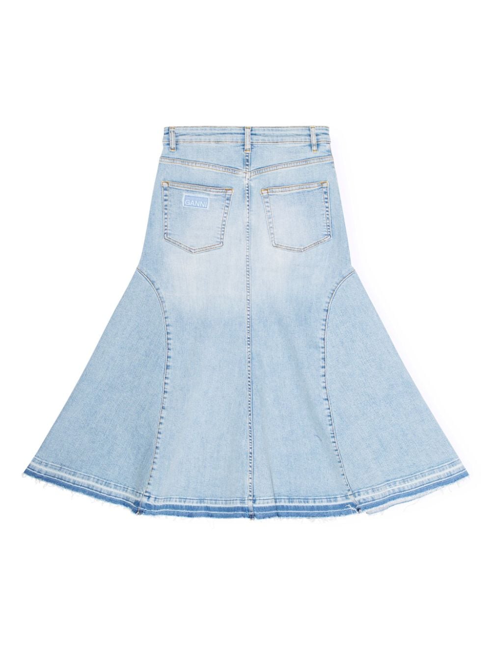 Ganni A-line Denim Skirt in Clear Blue Clear Blue