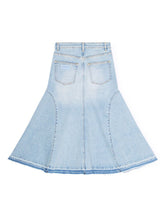 Ganni A-line Denim Skirt in Clear Blue Clear Blue