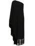 TALLER MARMO PRE One-shoulder Fringed Long Dress Black
