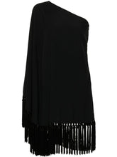TALLER MARMO PRE Fringed Short Dress Black