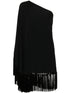 TALLER MARMO PRE Fringed Short Dress Black