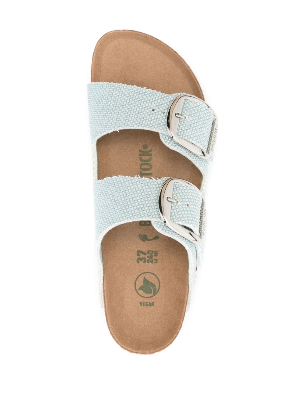 Birkenstock Arizona Big Buckle Vegan Suede Sandals Aqua Green