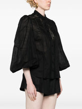 Zimmermann Lace-Trimmed Cotton Shirt Black Black