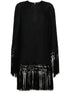 TALLER MARMO PRE Frange Murray Linen Short Dress Black