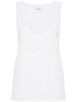 Saint Laurent Cotton Poplin Sleeveless Top White