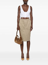 Saint Laurent Cotton Poplin Sleeveless Top White