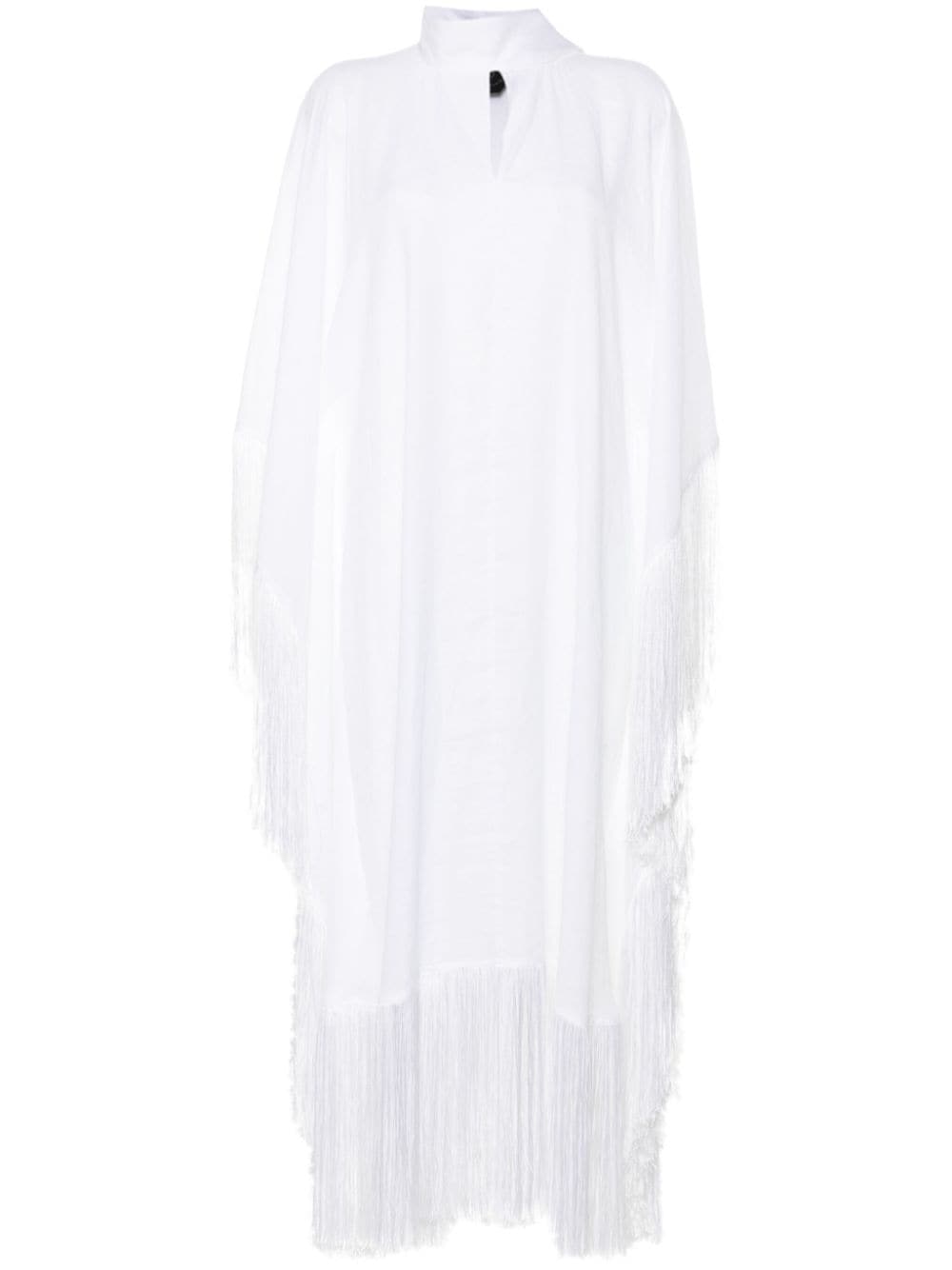 TALLER MARMO PRE Fringed Kaftan Sea Dress White