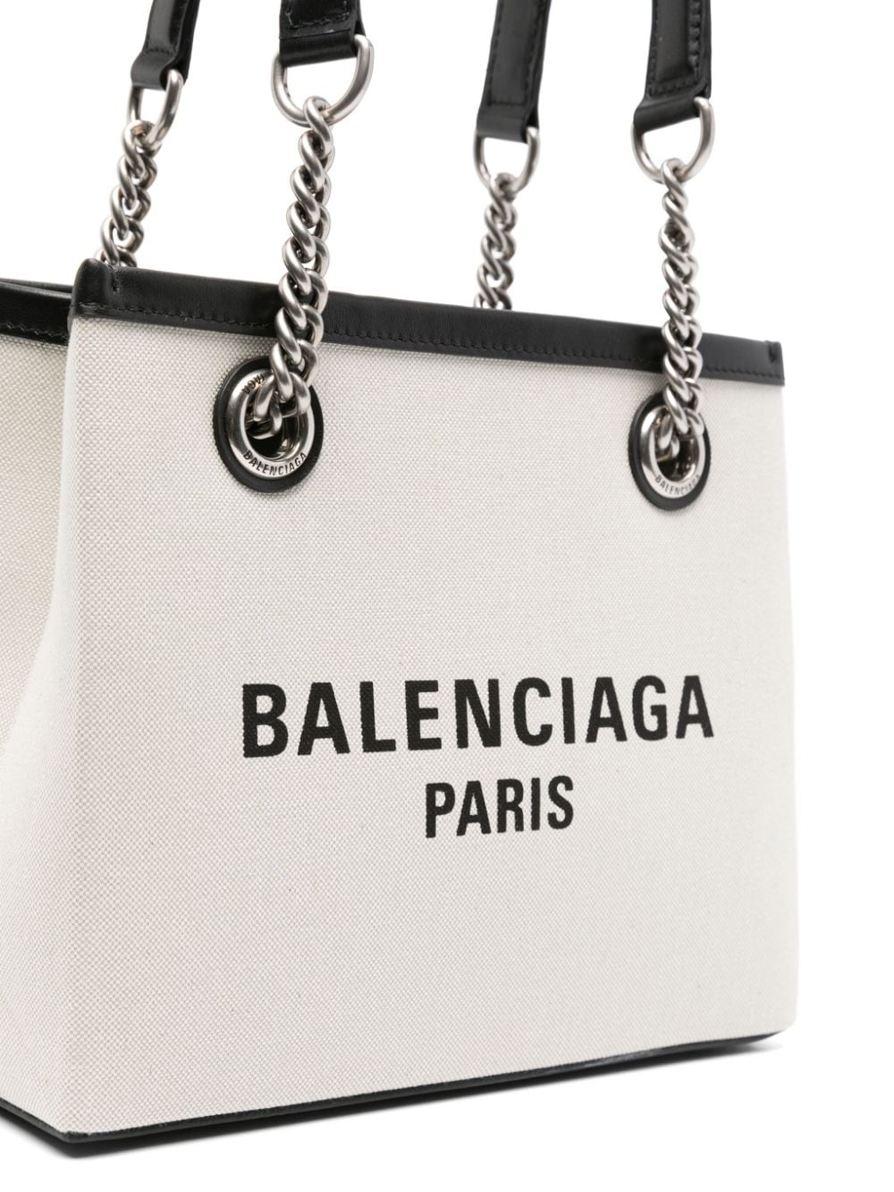 Balenciaga Small Duty Free Canvas Tote Bag Beige