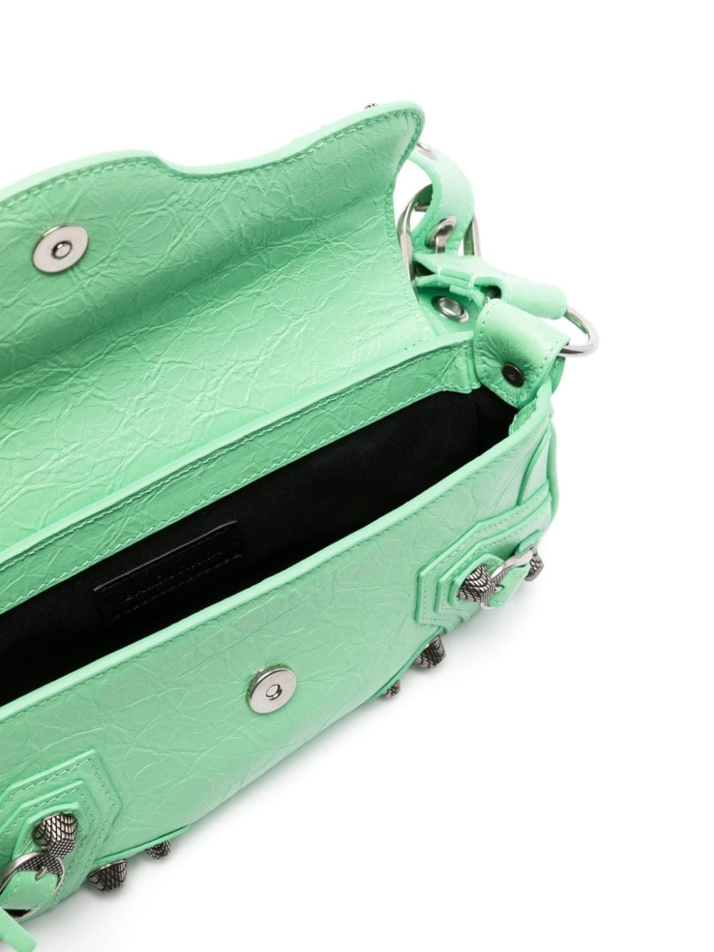 Balenciaga Le Cagole XS Green Leather Shoulder Bag Green