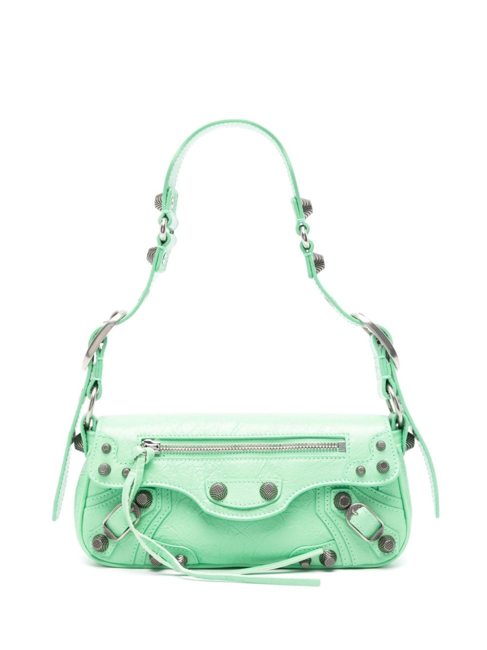 Balenciaga Le Cagole XS Green Leather Shoulder Bag Green