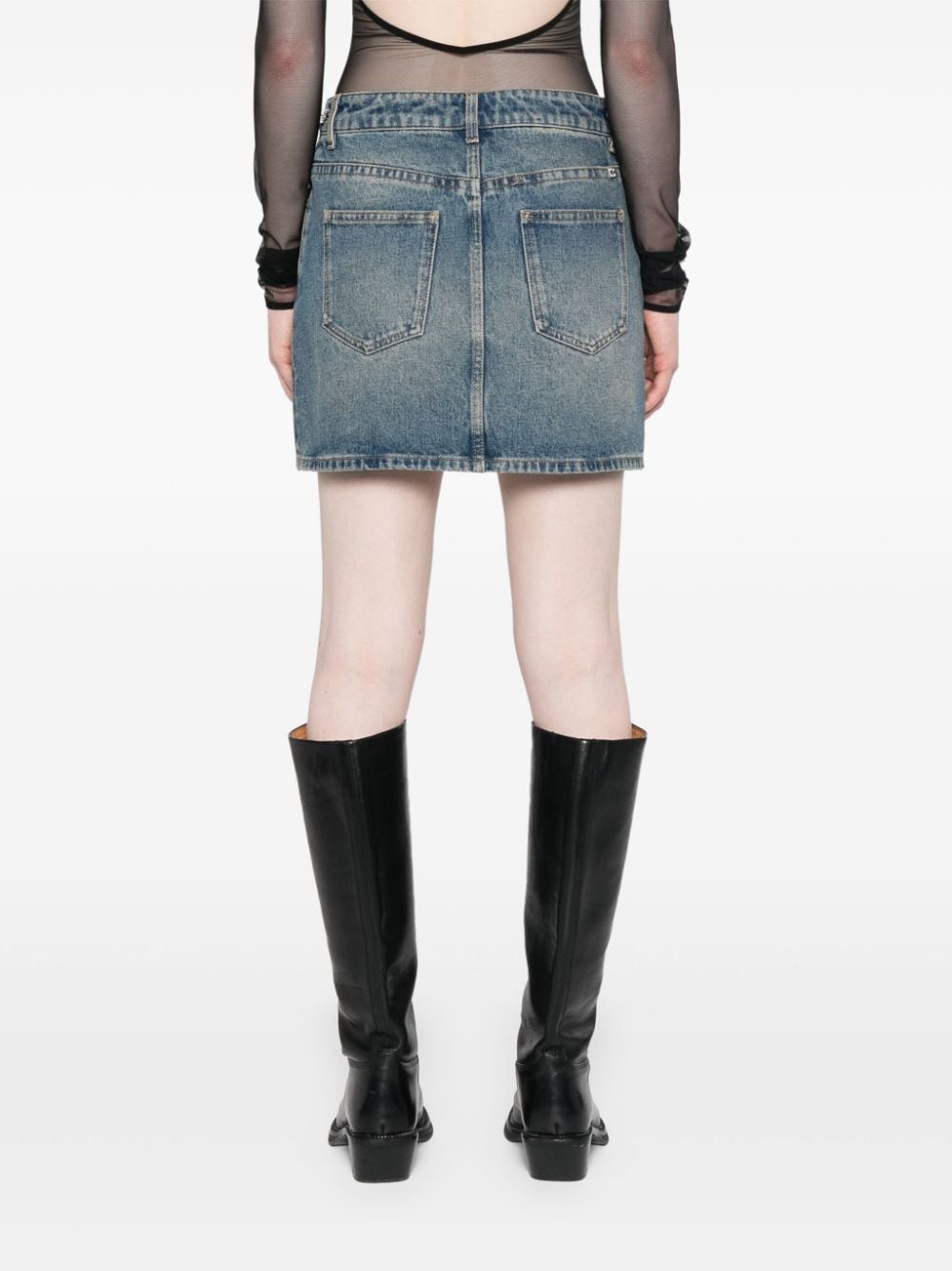 Givenchy 4G Denim Mini Skirts Blue