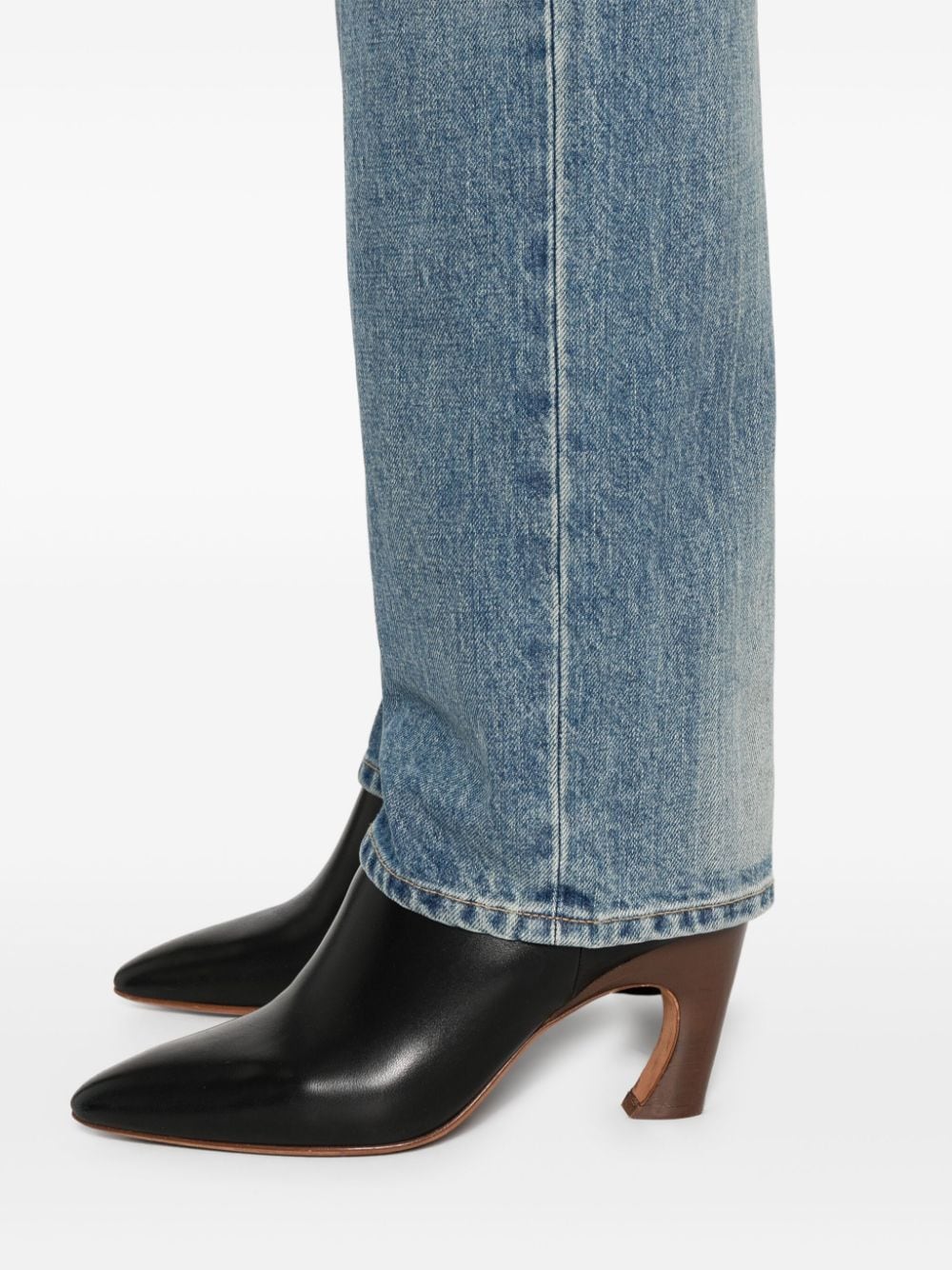 Saint Laurent Straight Benjamin Blue Denim Jeans