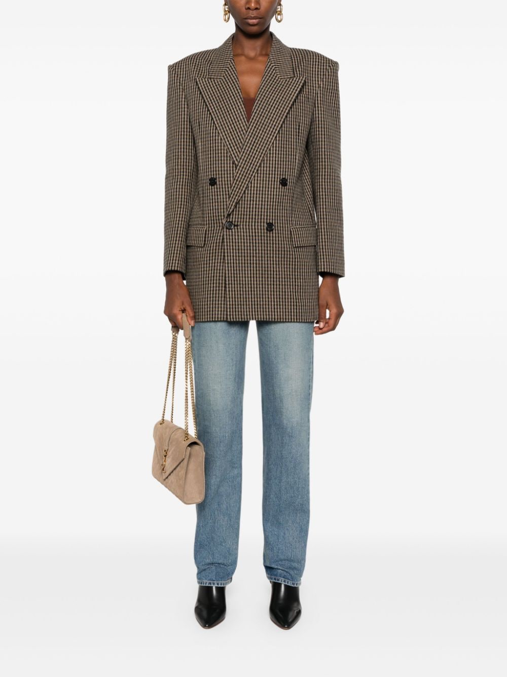 Saint Laurent Straight Benjamin Blue Denim Jeans