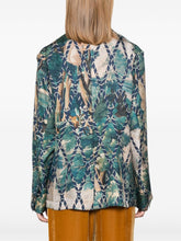 Pierre Louis Mascia Double-Breasted Printed Silk Jacket Beige