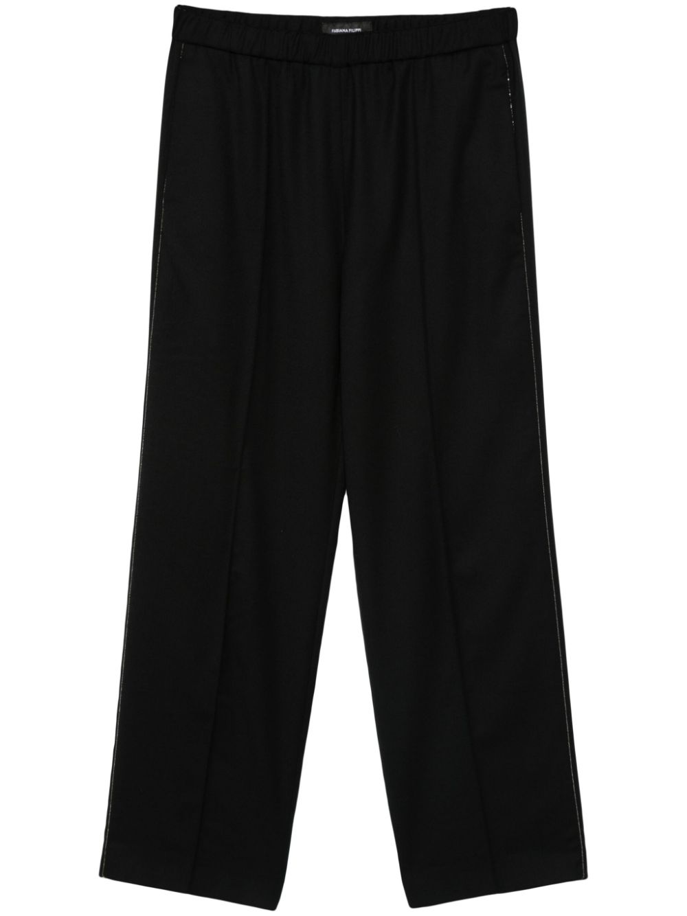 Fabiana Filippi Straight-Leg Wool-Blend Trousers Black Black
