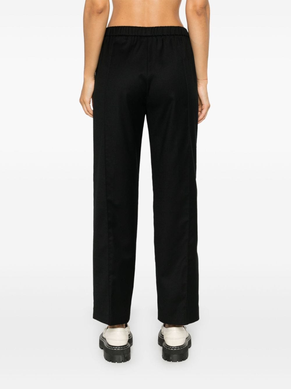 Fabiana Filippi Straight-Leg Wool-Blend Trousers Black Black