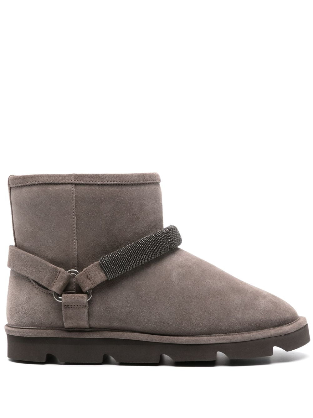 Brunello Cucinelli Suede Ankle Boots Grey