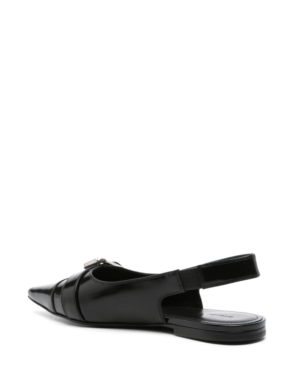 Givenchy Voyou Slingback Patent Leather Flats Black