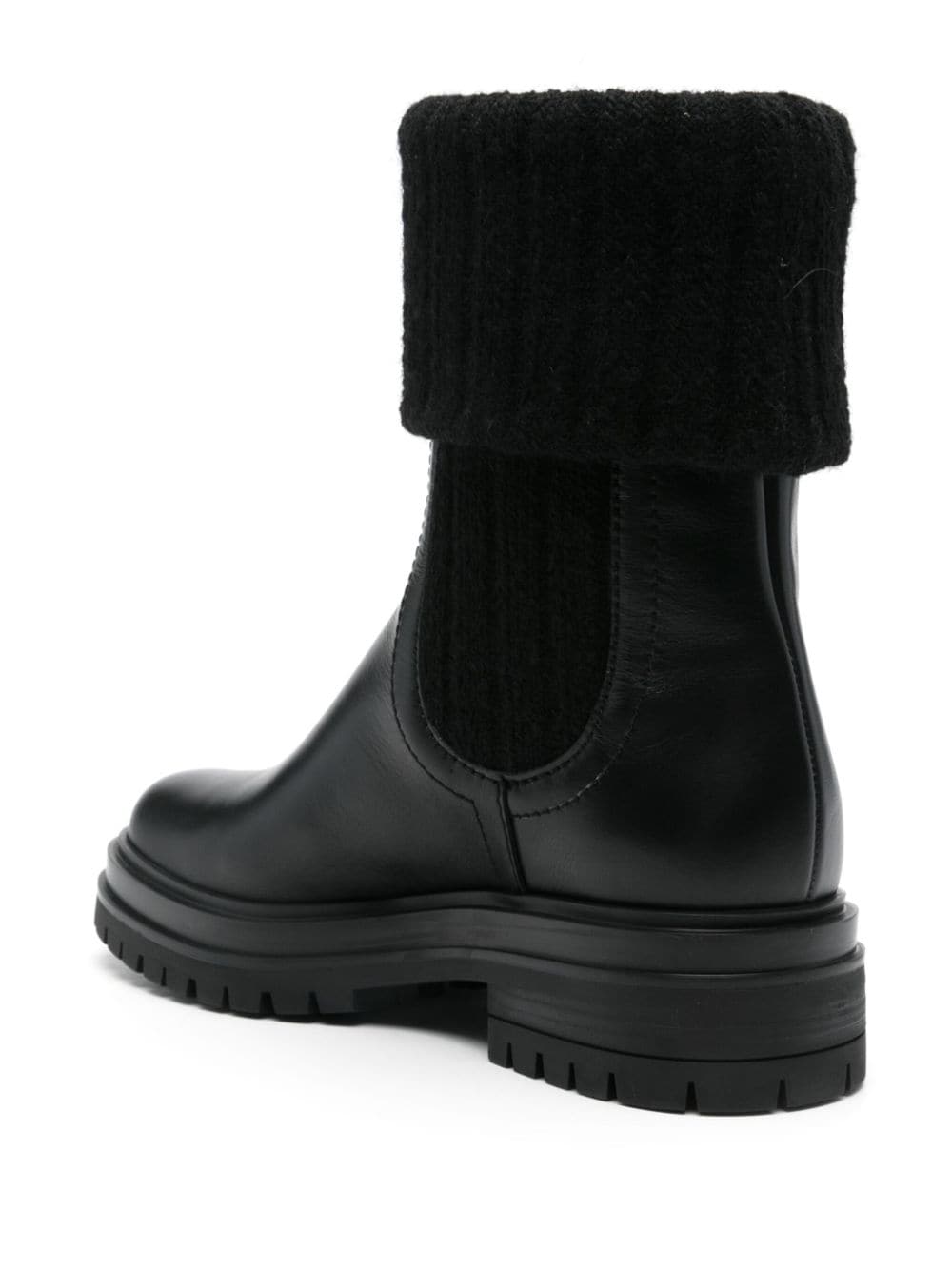 Gianvito Rossi Chelsea Leather Boots Black Black