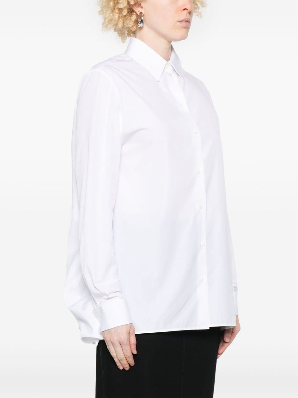 Givenchy Cotton Poplin Open Back Shirt White