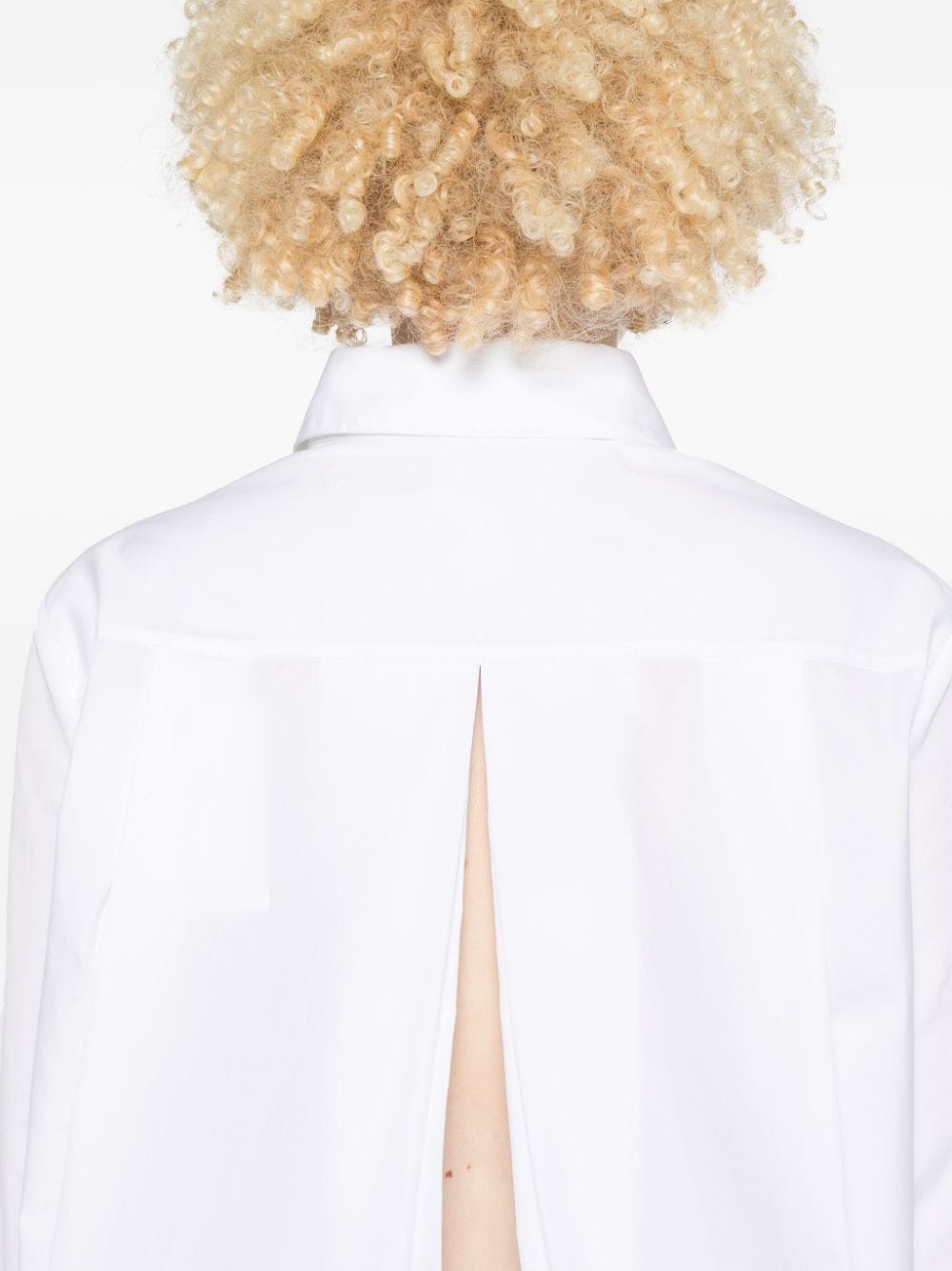 Givenchy Cotton Poplin Open Back Shirt White