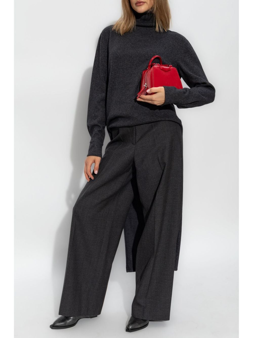 Givenchy Wide-leg Wool Trousers Grey