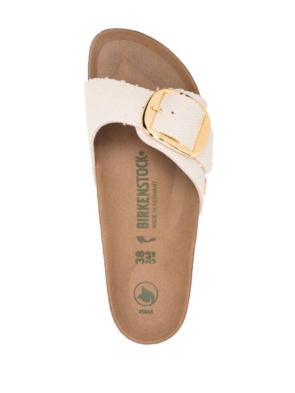 Birkenstock Madrid Big Buckle Canvas Sandals Grey