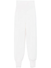 Chloè High-Waisted Knitted Wool Tapered Trousers White White