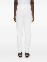 Chloè High-Waisted Knitted Wool Tapered Trousers White White