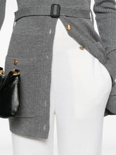 Chloè High-Waisted Knitted Wool Tapered Trousers White White