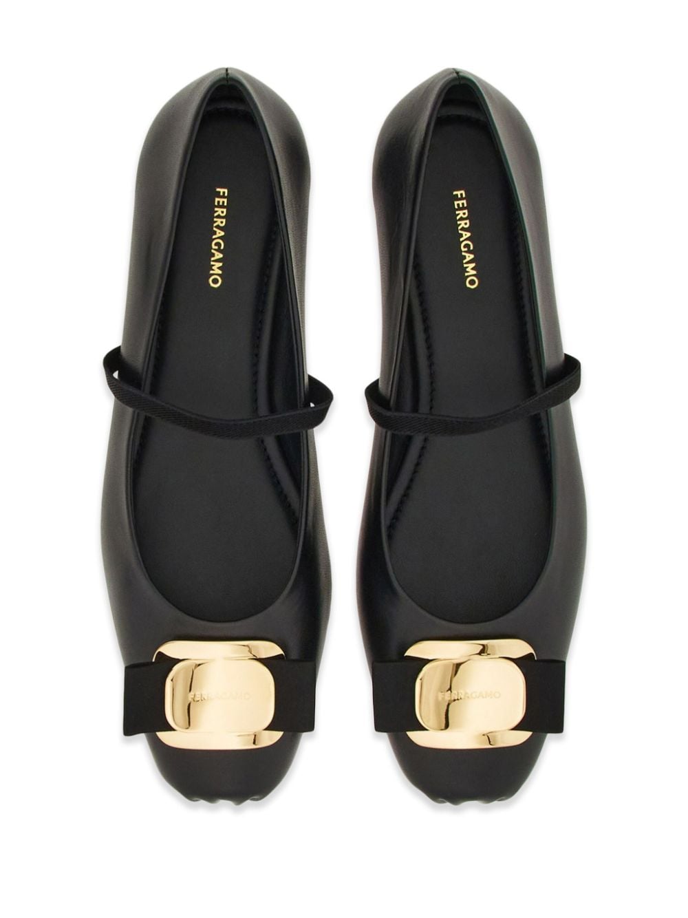 Ferragamo Vara Bow Ballet Flat Black