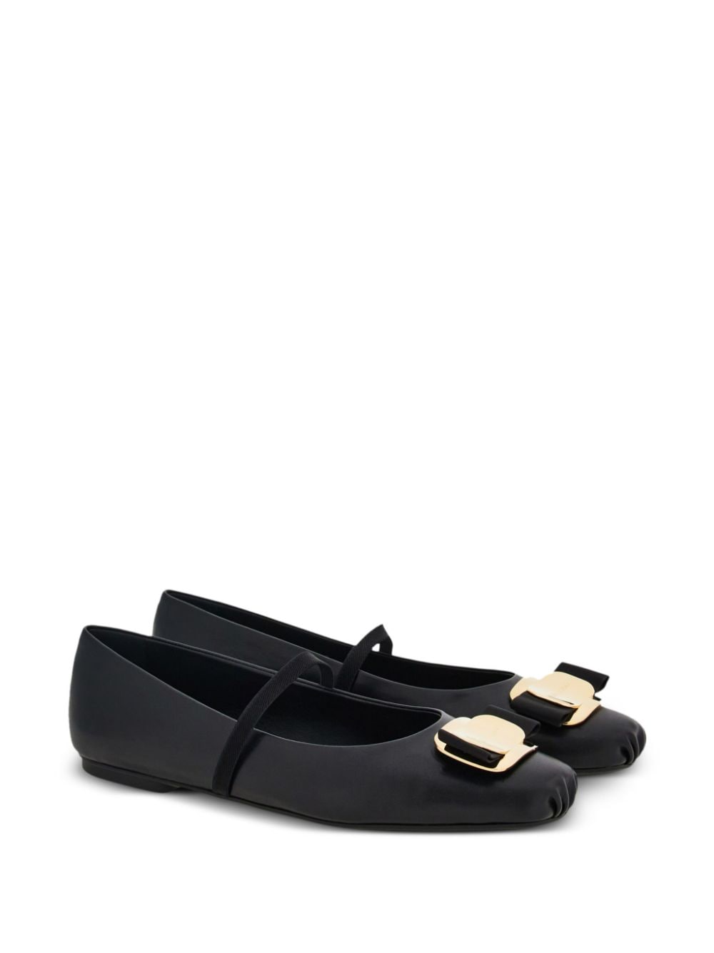 Ferragamo Vara Bow Ballet Flat Black