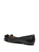 Ferragamo Varina quilted ballerinas Flat Black